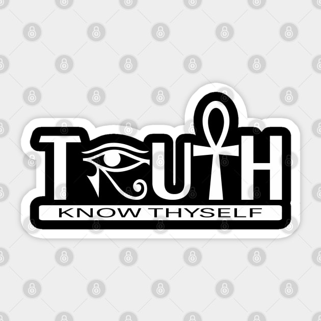 truth know thyself ankh Sticker by subuhansik